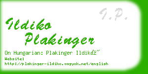 ildiko plakinger business card